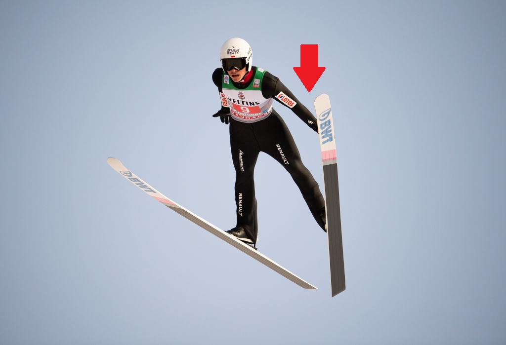 Na Skoczka Narciarskiego Tuż Przed Wybiciem Z Progu Skoczni Działa Skoki narciarskie. 68. Turniej Czterech Skoczni. Problemy Żyły po