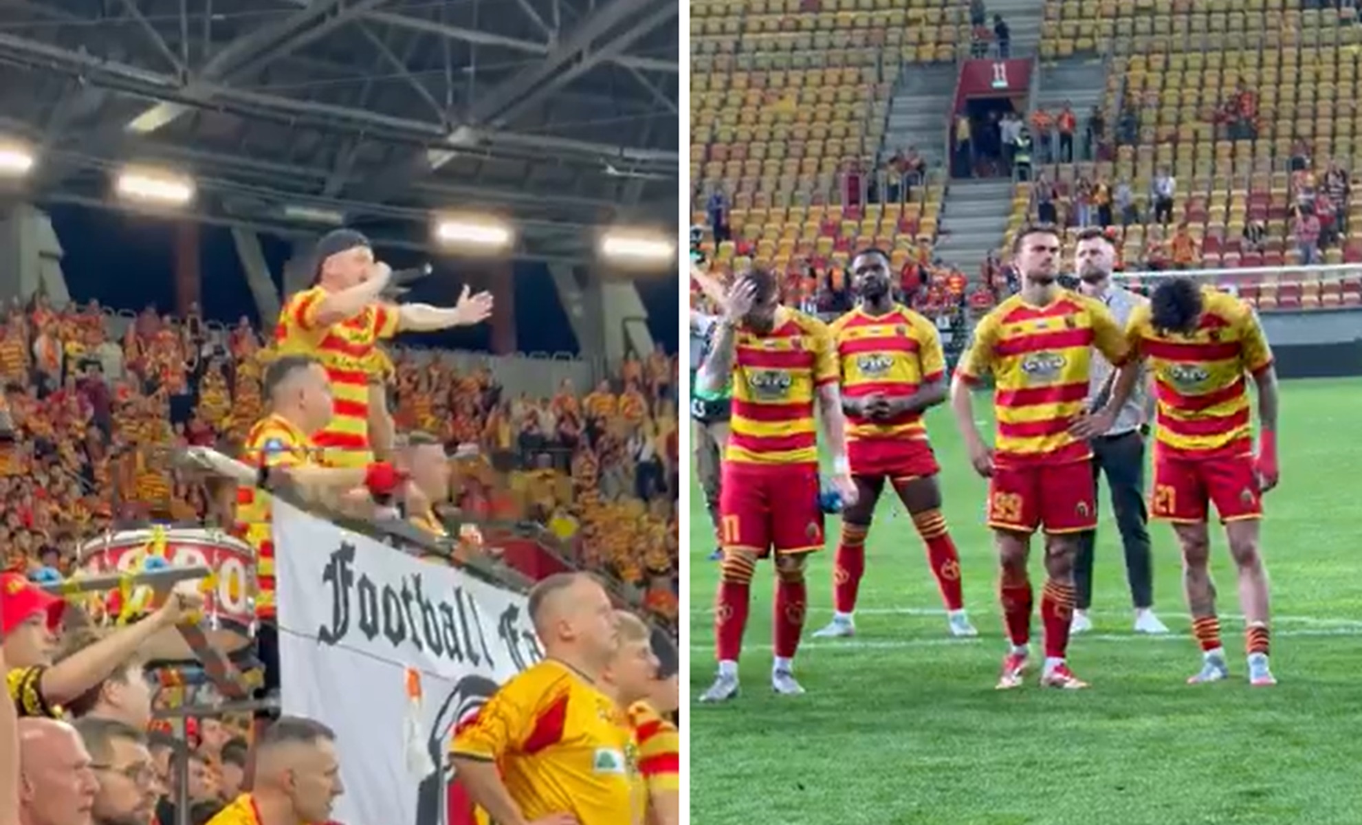 Sceny po meczu w Białymstoku. "O pieniądzach nie ma co mówić"