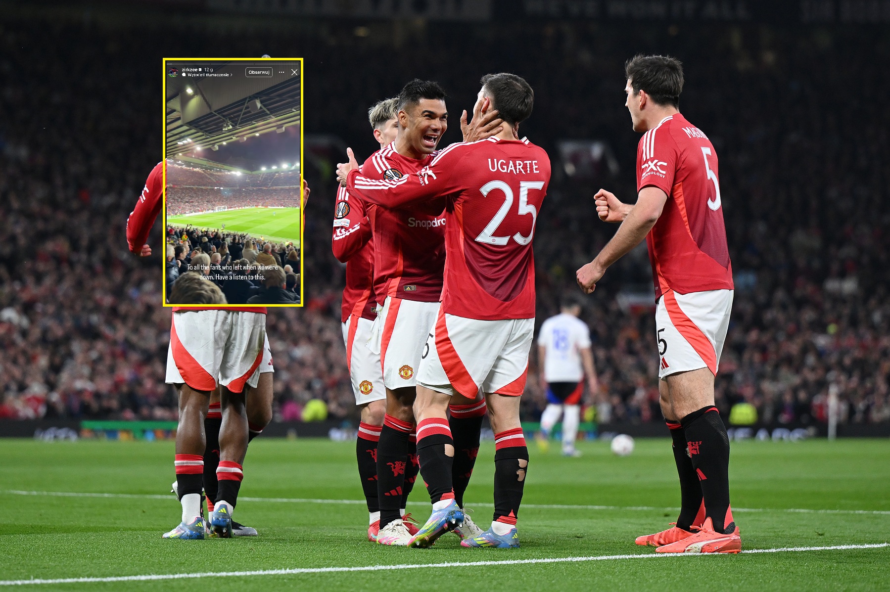 Przy 2:4 zaczęli wychodzić ze stadionu. Piłkarz Man Utd wbił szpilę kibicom