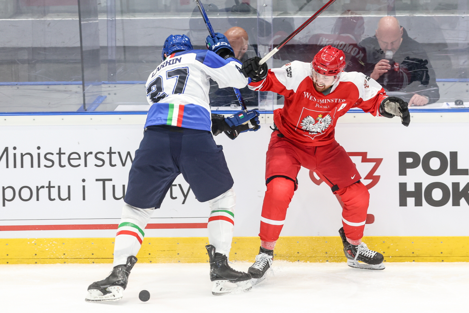 Pięć goli w Sosnowcu. Polacy zaskoczeni w pierwszej tercji