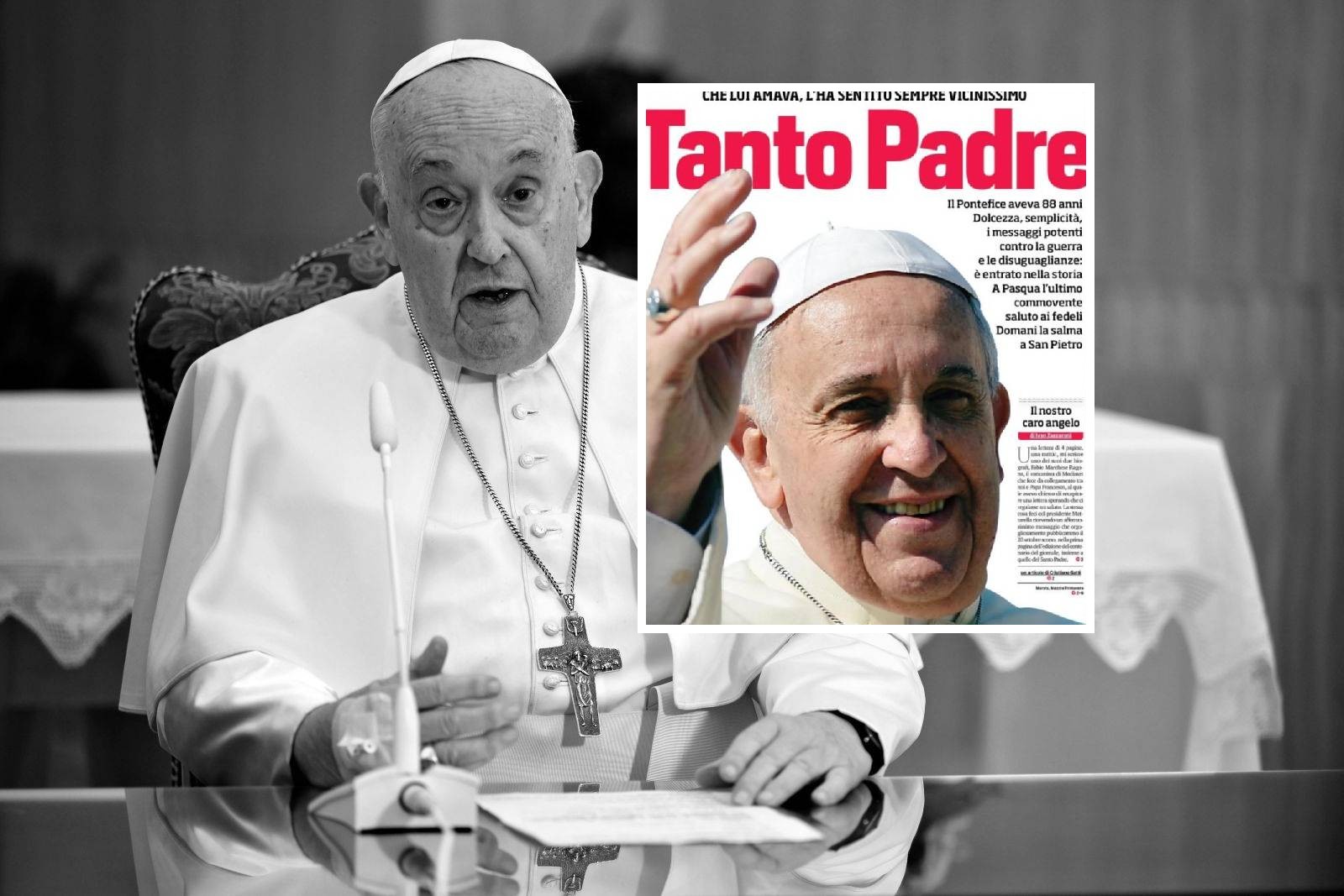 Piękniej się nie da. Włosi tak żegnają papieża. "Mistrz świata"