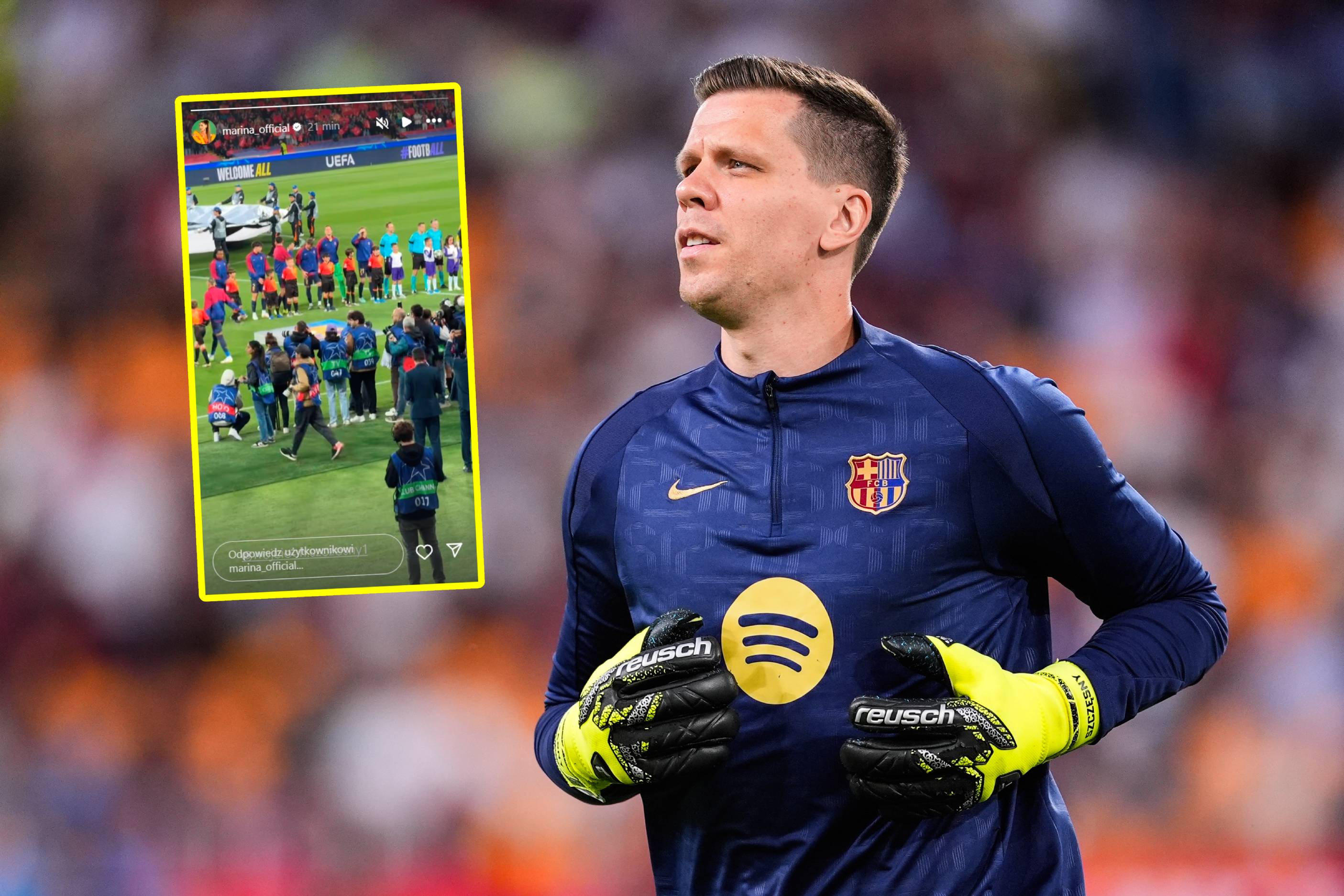 Najwierniejsza fanka. Przyszła na mecz, by wspierać Szczęsnego