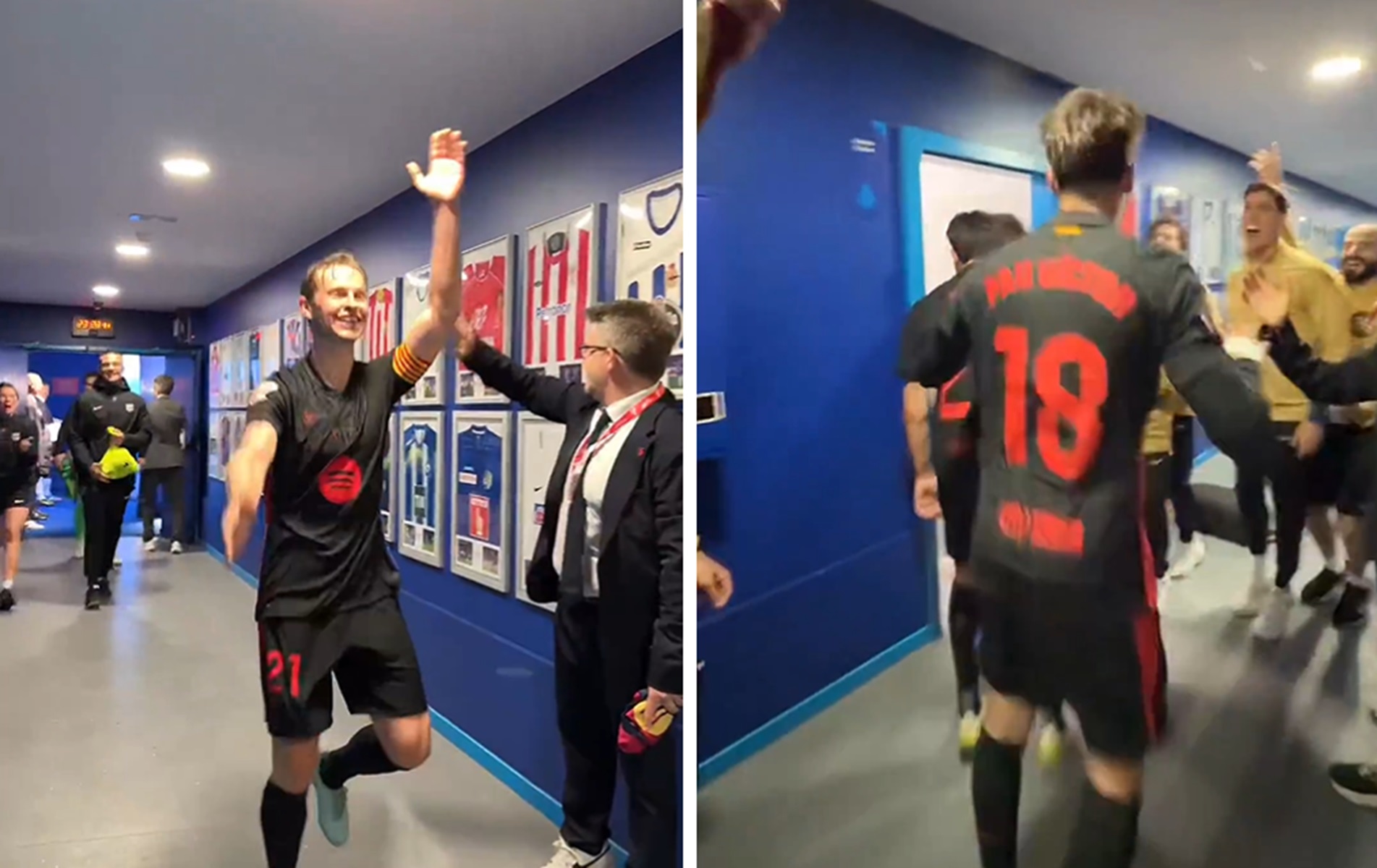 Są nagrania. Oto co robili piłkarze Barcelony w drodze do szatni