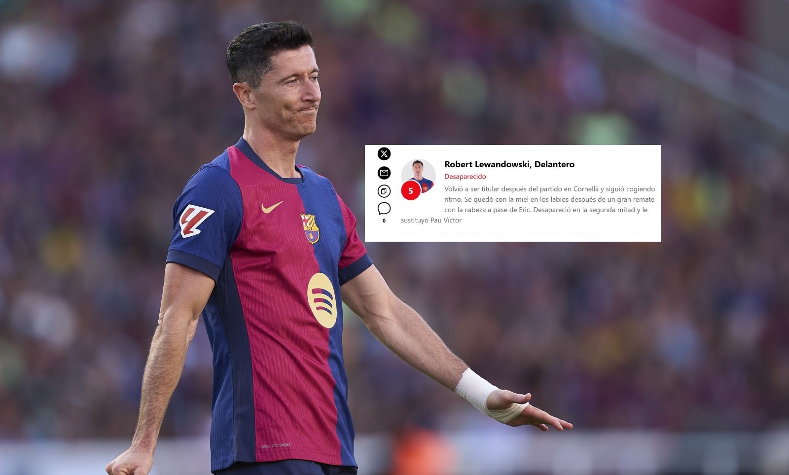 "Zaginiony". Eksperci podsumowali Lewandowskiego