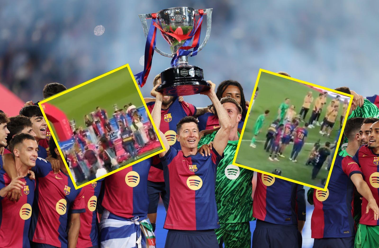 "Bez nich nie byłoby tego sukcesu". Szczęsny i "Lewy" zaprosili żony na boisko