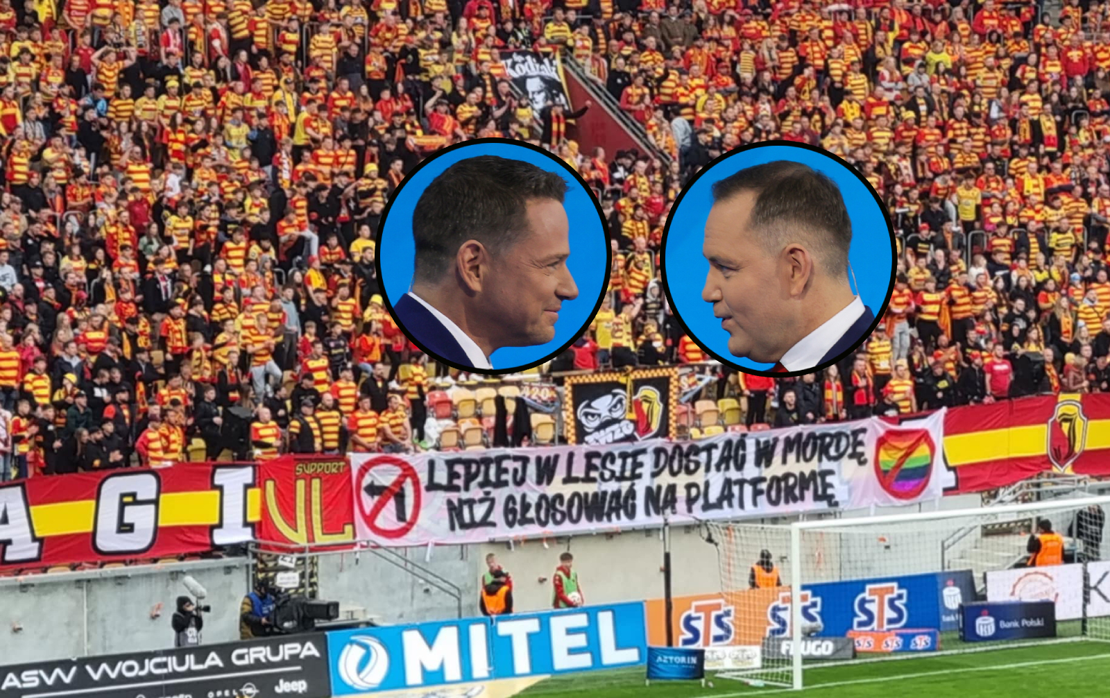 Taki baner wywiesili w Białymstoku. 10 słów