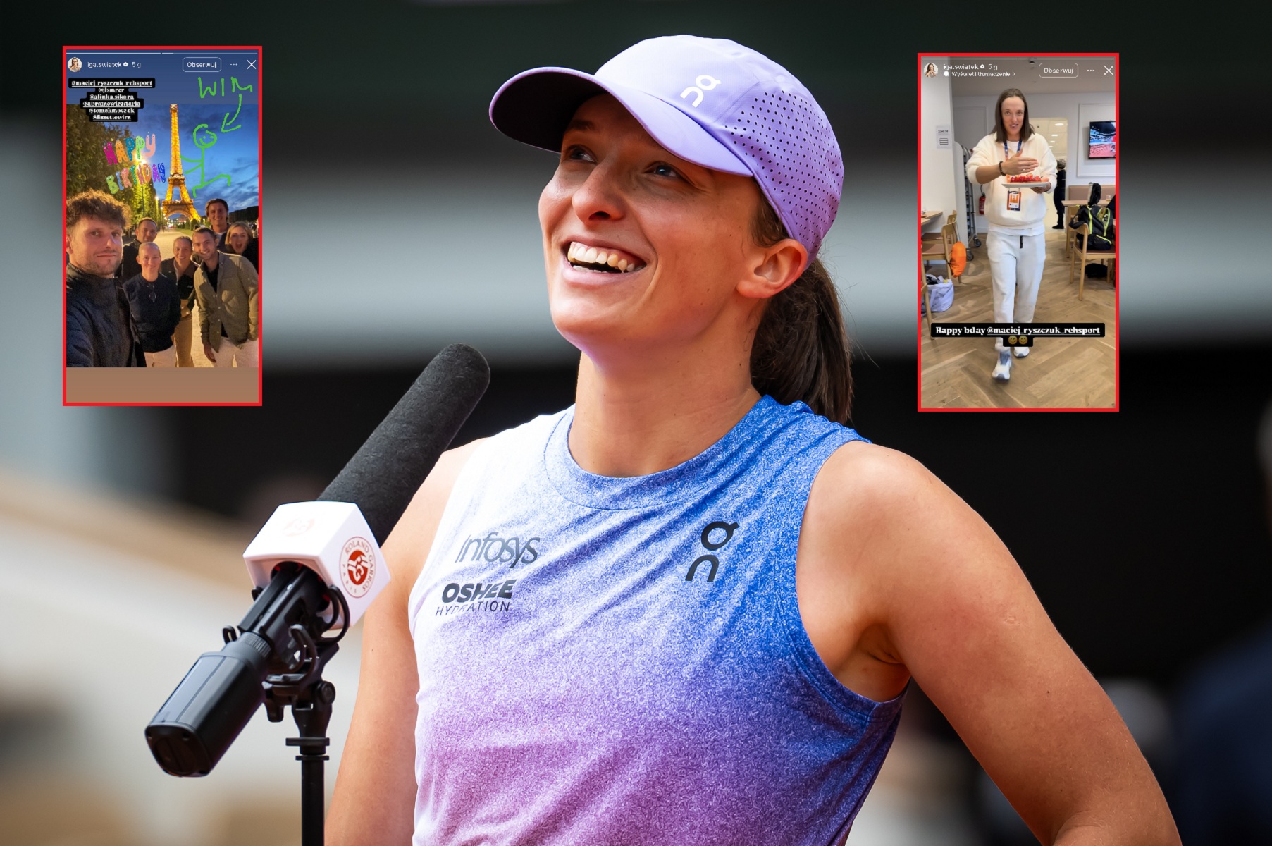 Zdjęcie teamu Świątek bez jednej osoby. To zrobiła Polka