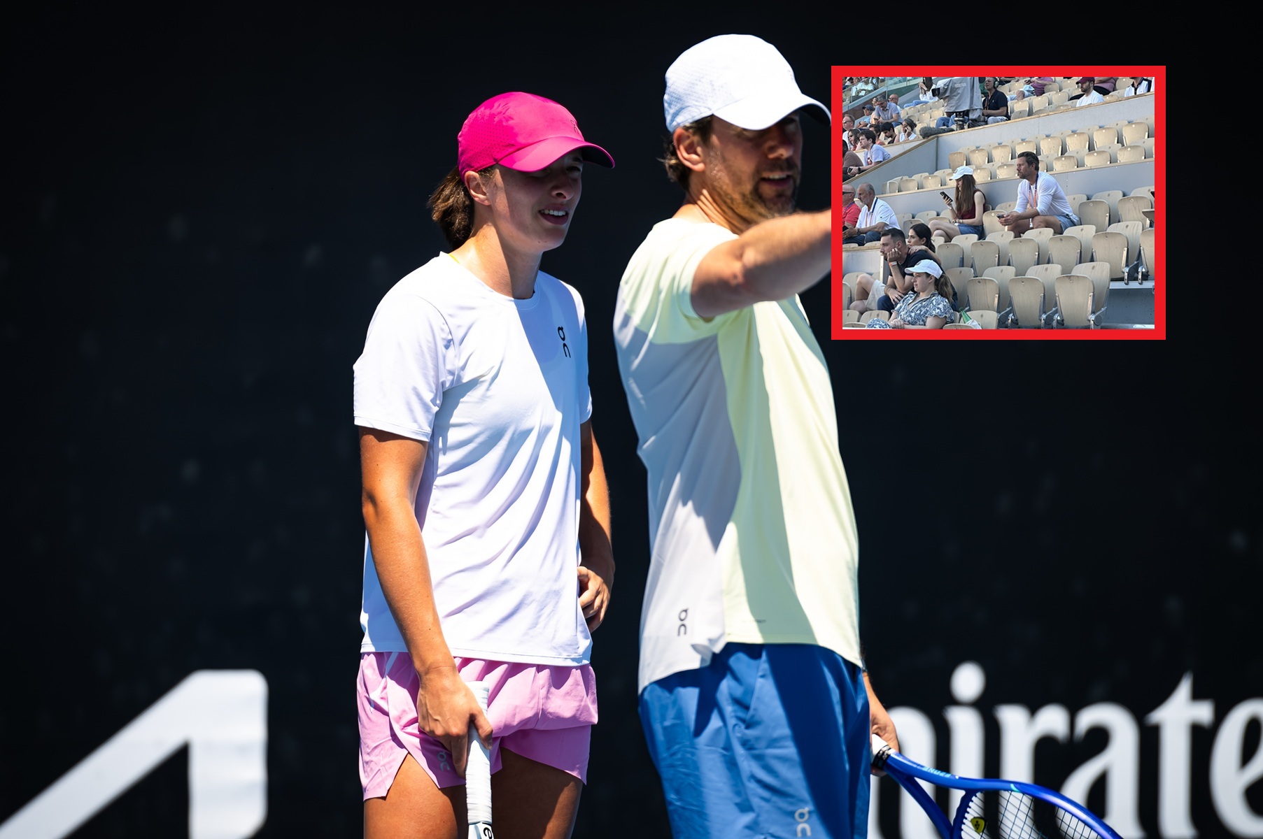 Trener Igi Świątek przyłapany. Zdjęcie obiegło sieć