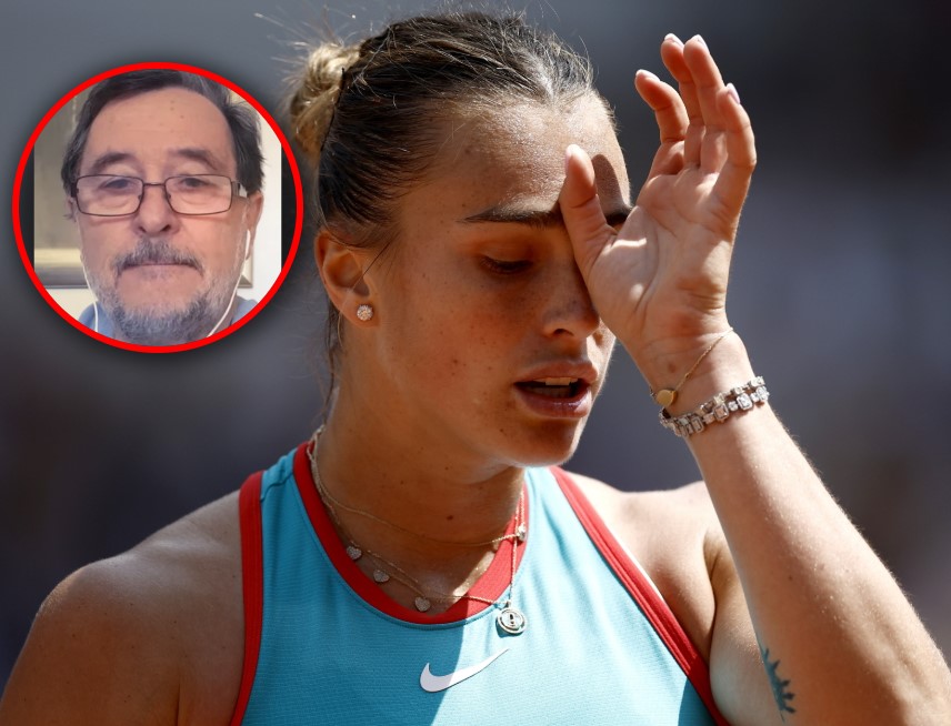 Skandaliczne słowa podczas meczu Sabalenki. "Skoczył z któregoś tam piętra"