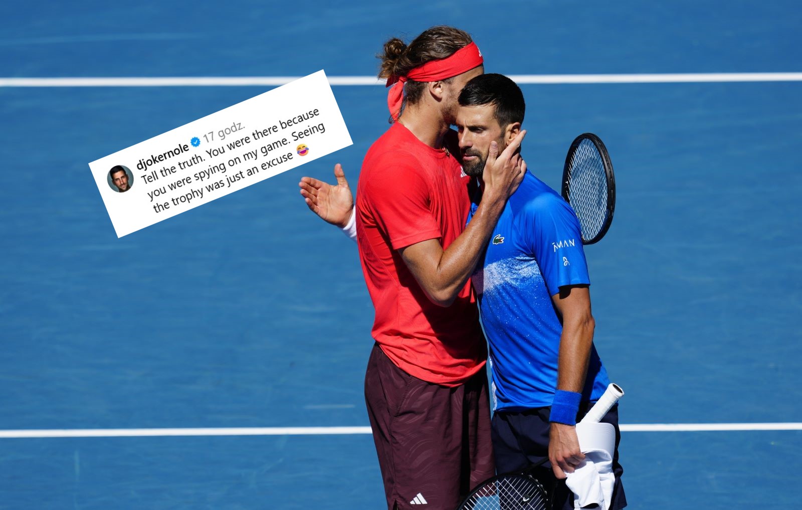 "Powiedz prawdę, szpiegowałeś". Wpis Djokovicia niesie się po sieci