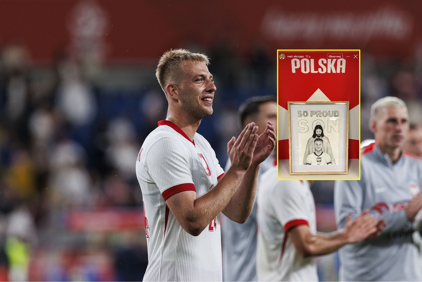 Kadrowicz należy do wspólnoty chrześcijańskiej. Pochwalił się prezentem