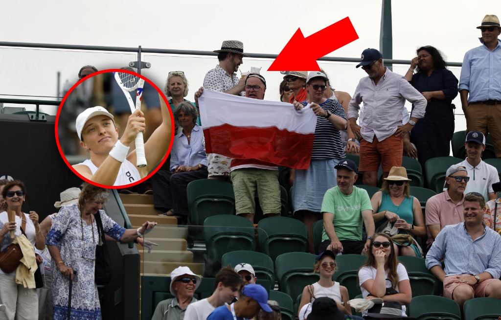 Tylko spójrz, kto dopingował Świątek na Wimbledonie