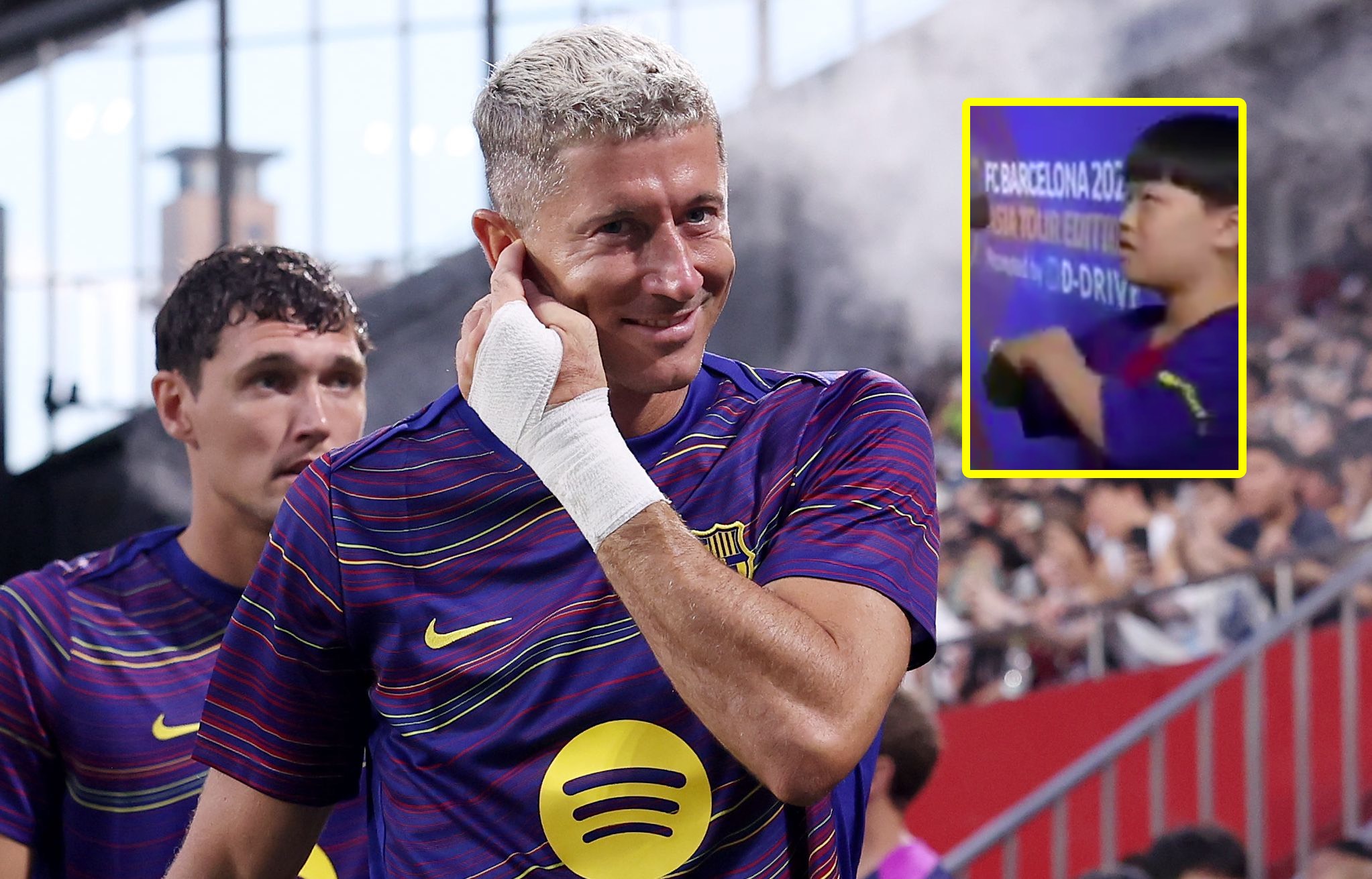 Wszystko się nagrało. Oto co zrobił chłopiec w kierunku Lewandowskiego