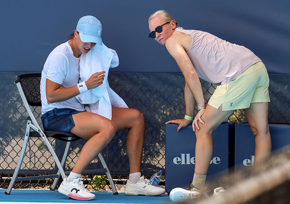 Abramowicz nagle krzyknęła do Świątek. "Iga, przestań"