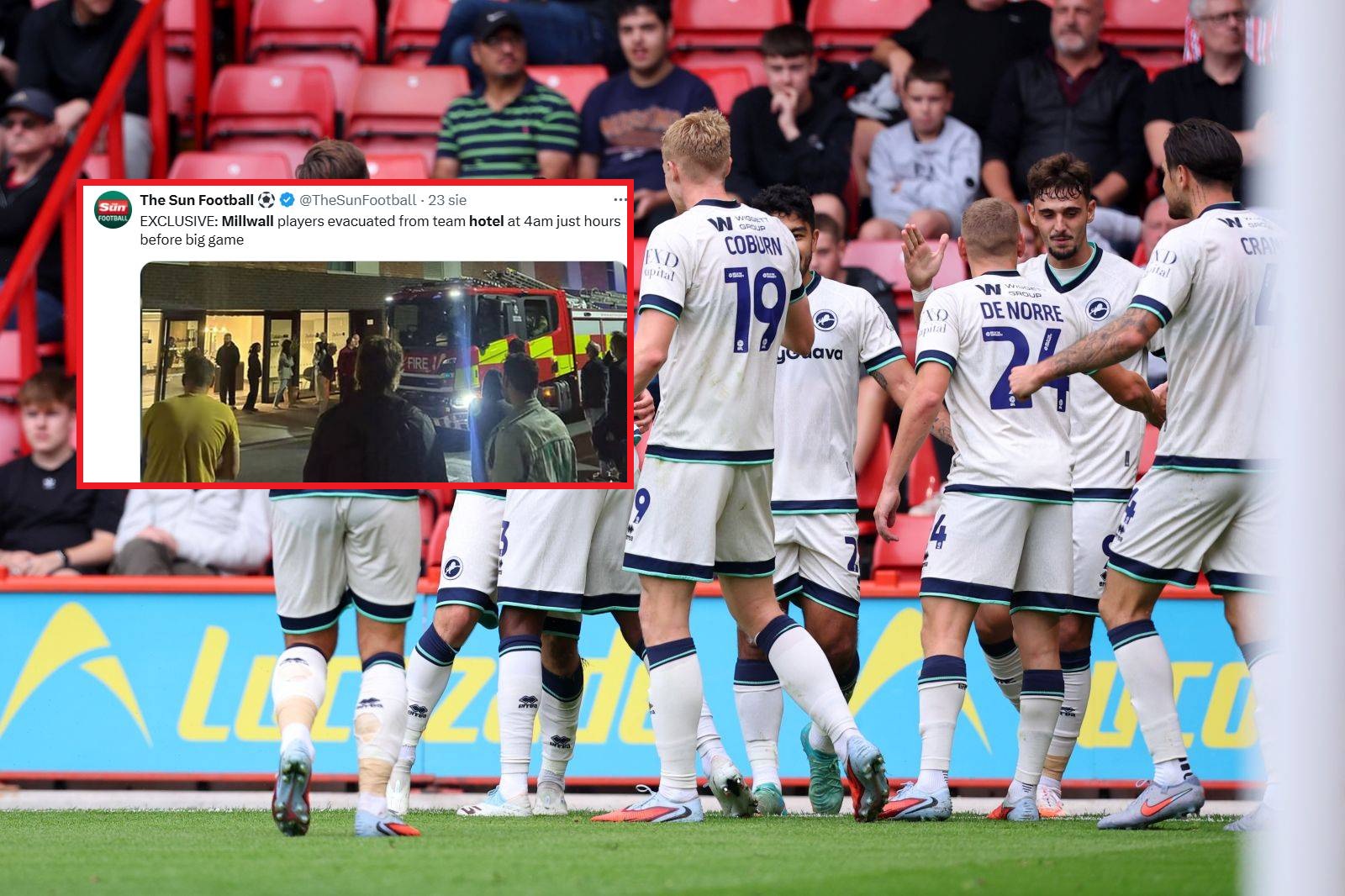 Chwile grozy w środku nocy. Cała drużyna ewakuowana z hotelu