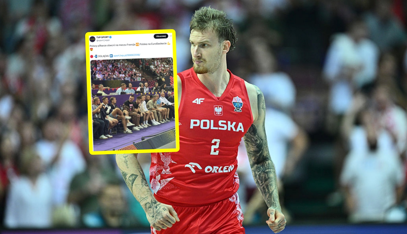 Wyjątkowi goście na meczu polskich koszykarzy. Kamery ich nagrały