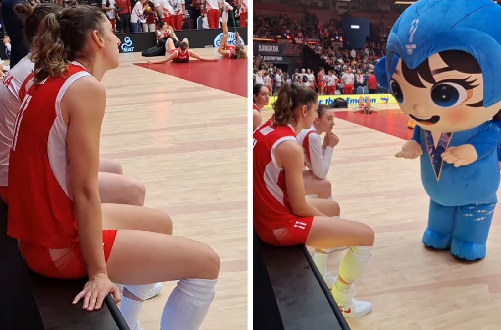 Sceny po meczu Polek. Siedziały załamane. Nagle podeszła maskotka