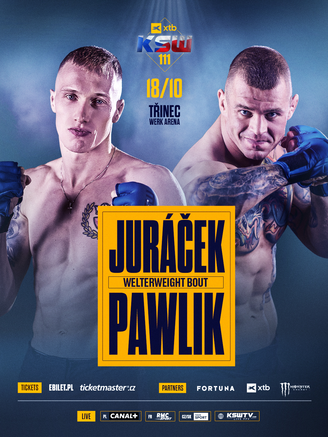 Czesko-polski pojedynek na XTB KSW 111. Karta walk zapełnia się