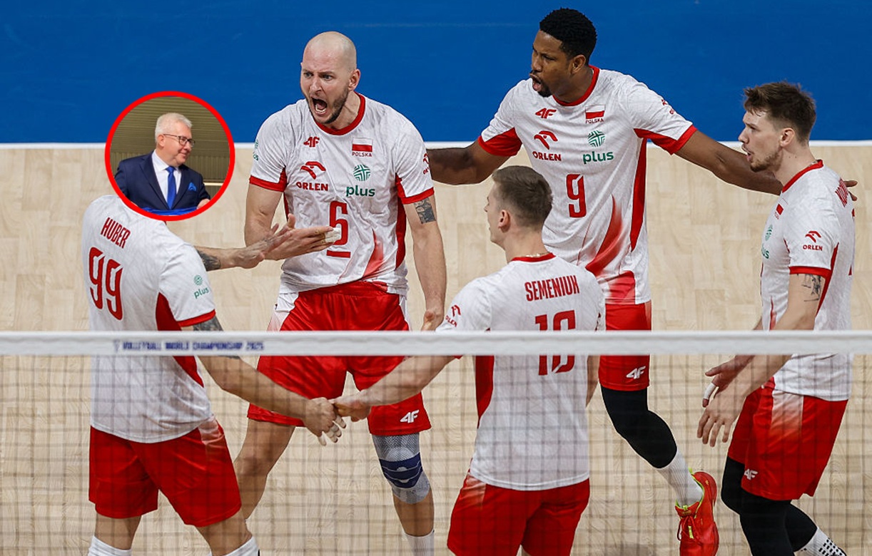 Nie zgadniesz, kogo "przyłapano" na trybunach podczas meczu polskich siatkarzy