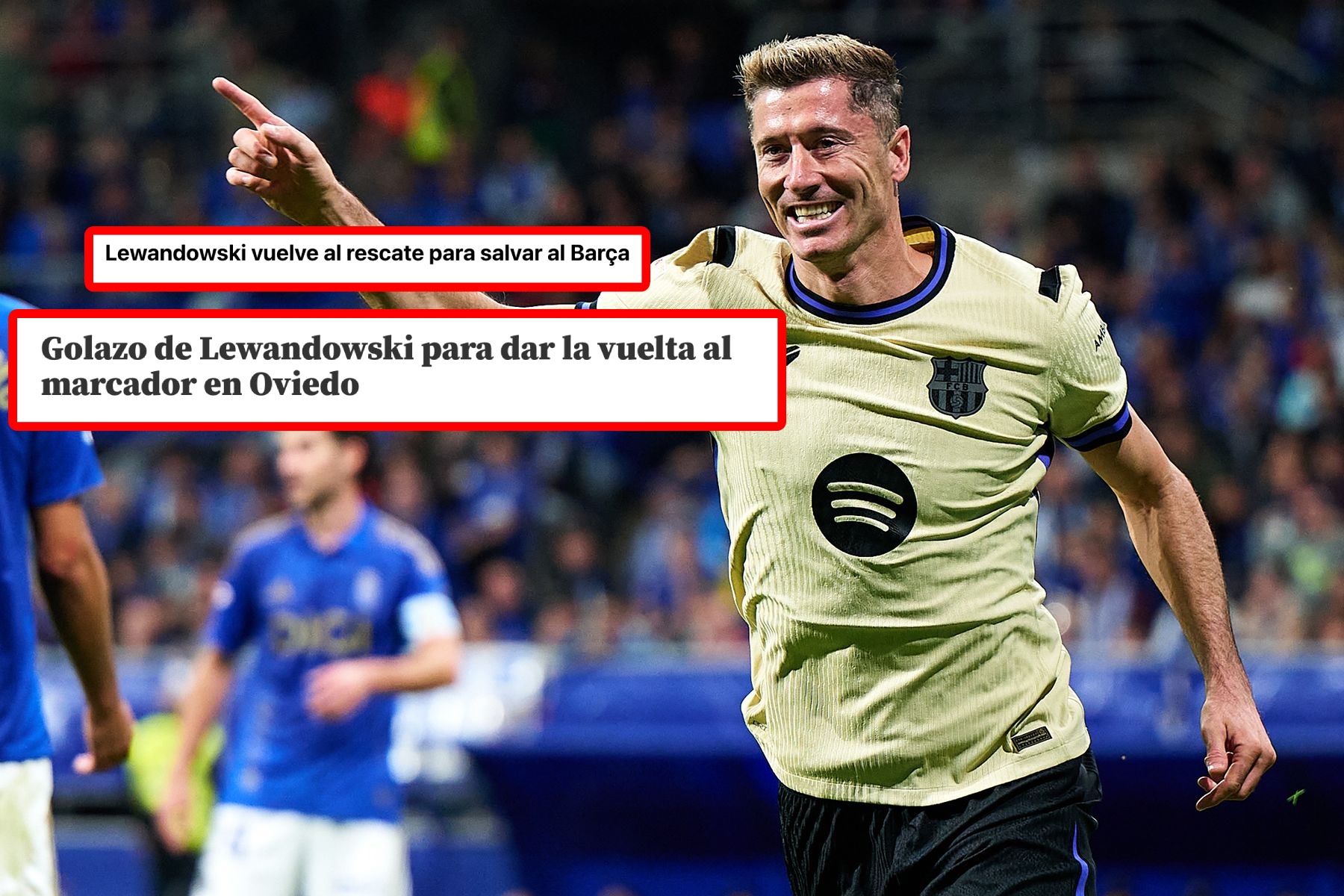 "Lewandowski na ratunek". Hiszpańskie media znów zachwycone Polakiem