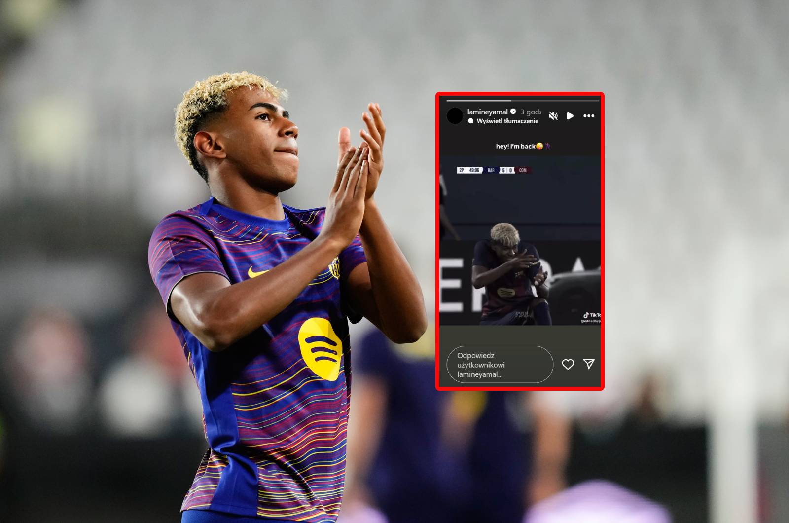 Yamal dodał wpis. Świetne wieści dla kibiców Barcelony