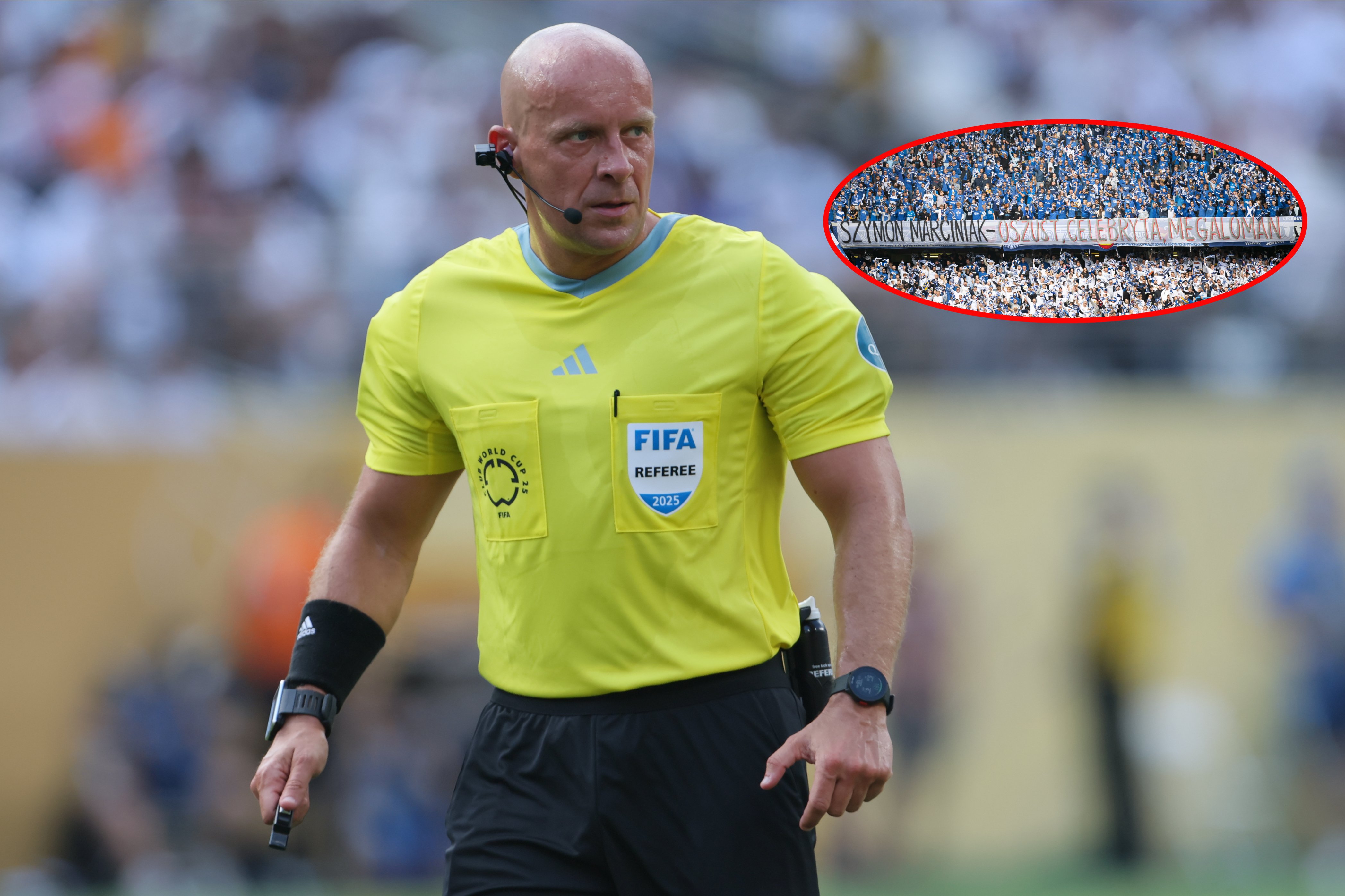 Kibice Lecha z wiadomością do Marciniaka. "Oszust, celebryta, megaloman"