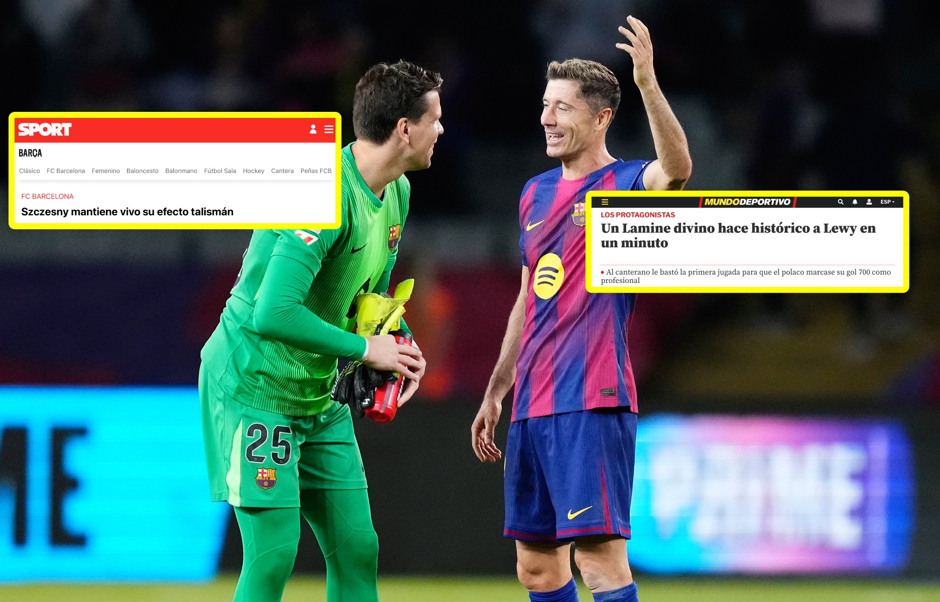 "Historyczny" Lewandowski. A Szczęsny? "Talizman". Tak piszą o Polakach w Hiszpanii