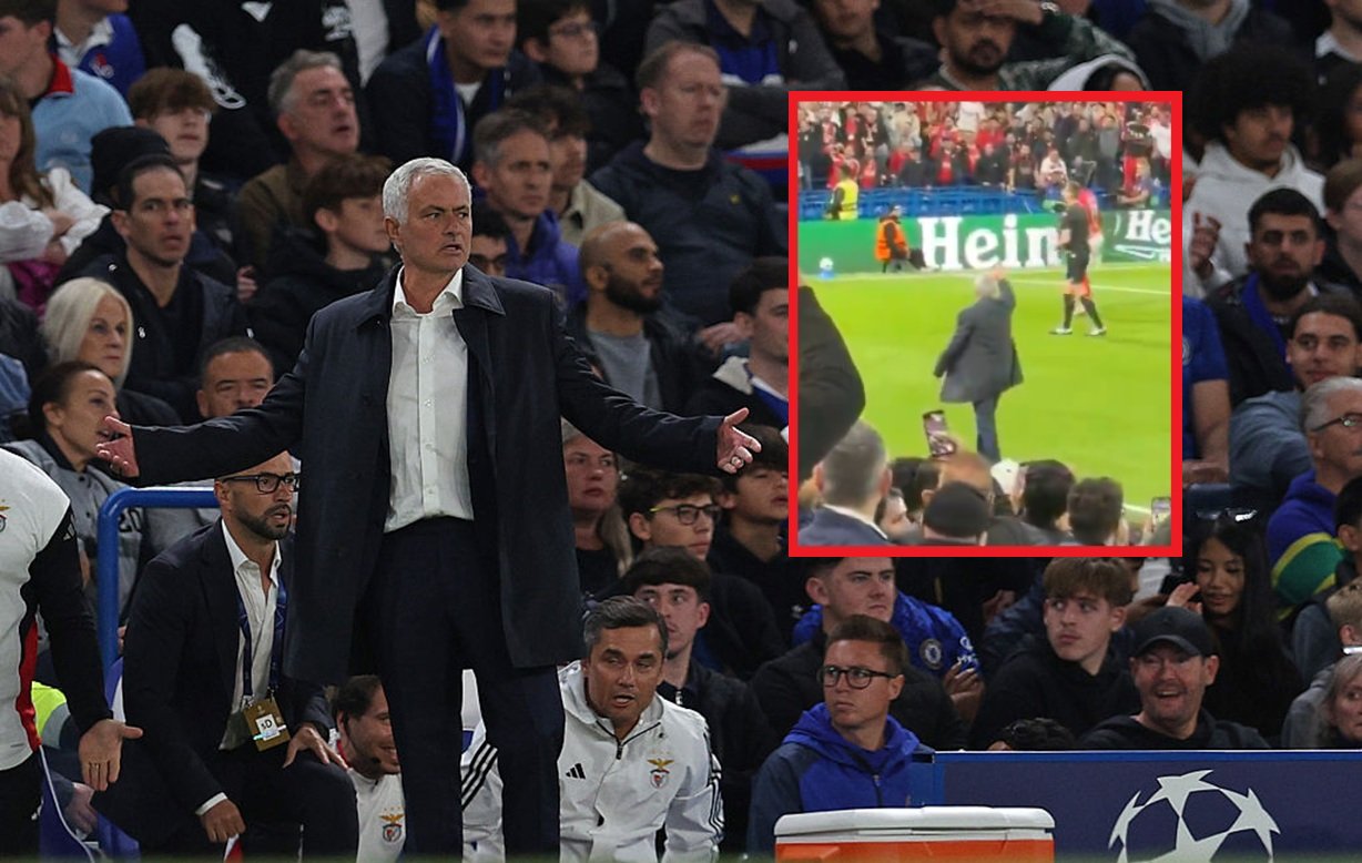 Mourinho nagle poderwał się z ławki. Nagranie niesie się po sieci