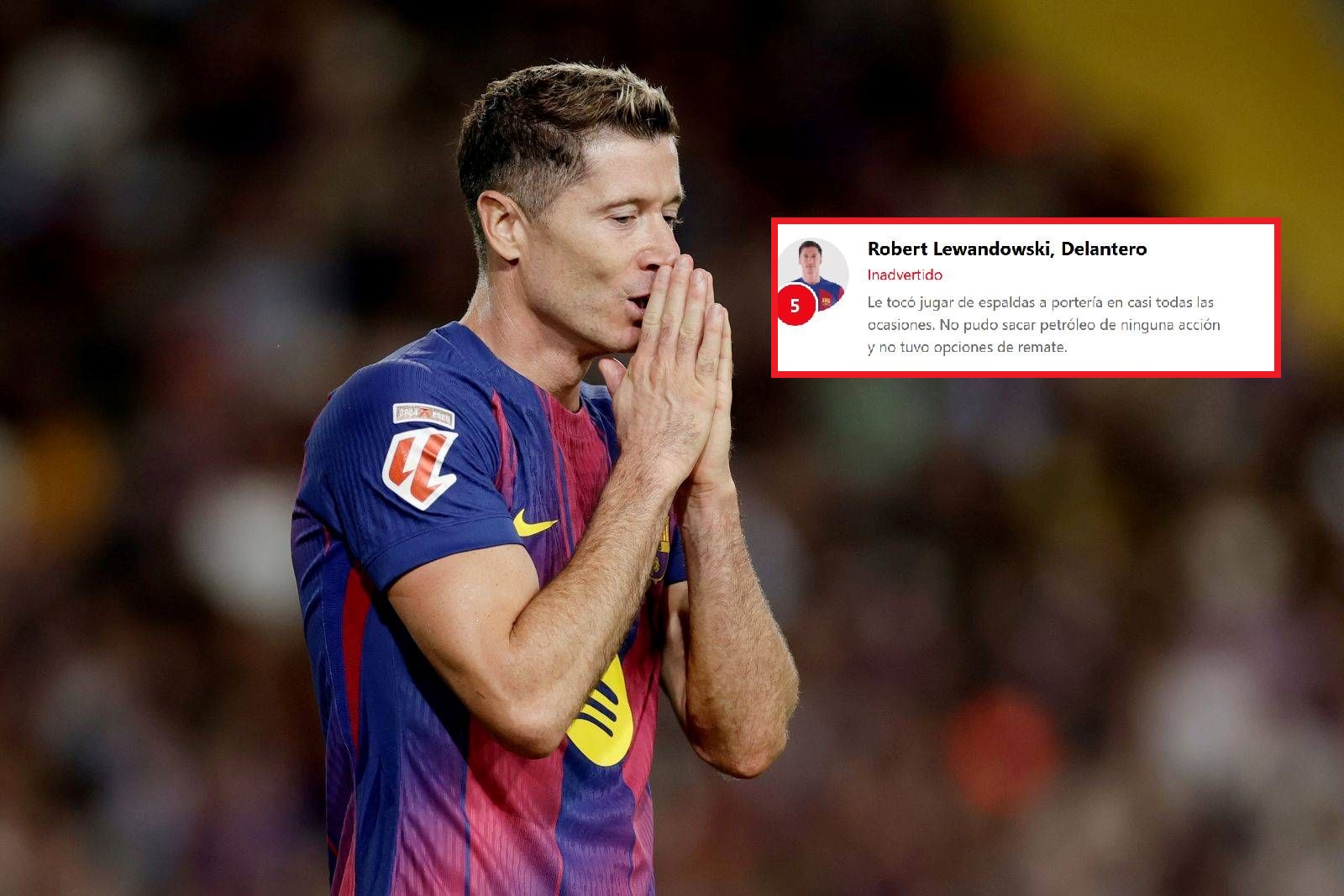 "Niewidoczny". Hiszpanie surowi dla Lewandowskiego po hicie LM