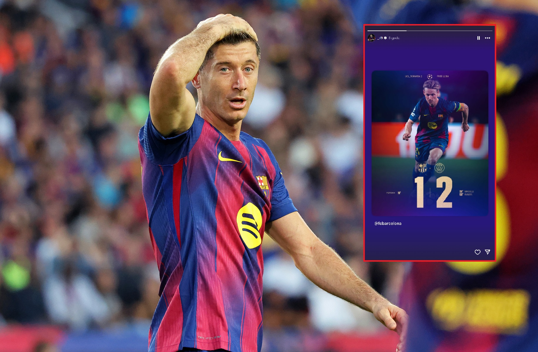 Jedyna reakcja Lewandowskiego. Spójrz, co zrobił po porażce z PSG