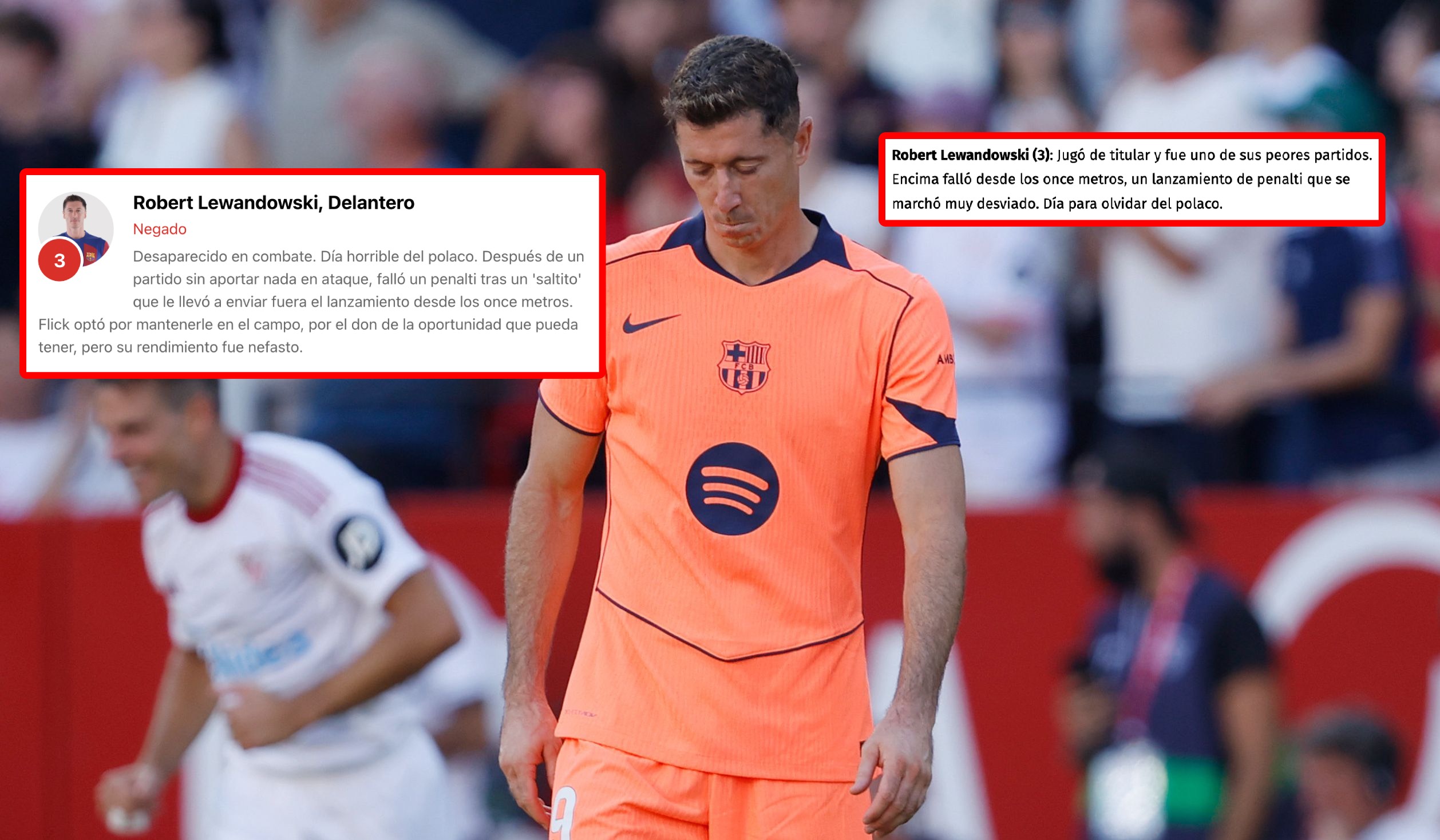 "Fatalny". Hiszpanie bez litości. Oto noty dla Lewandowskiego