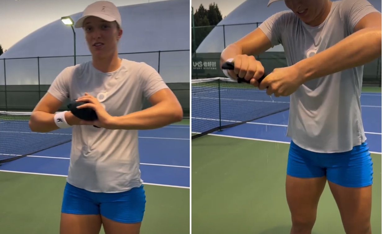 Koszmarne warunki. Świątek pokazała nagranie