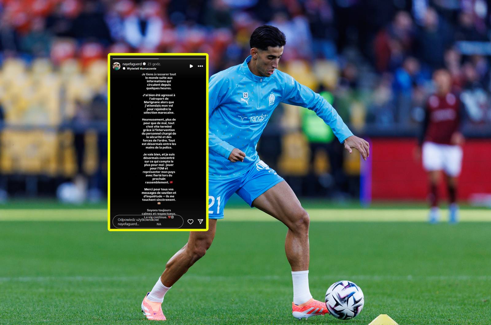 Został zaatakowany na lotnisku. Zabrał głos w mediach społecznościowych