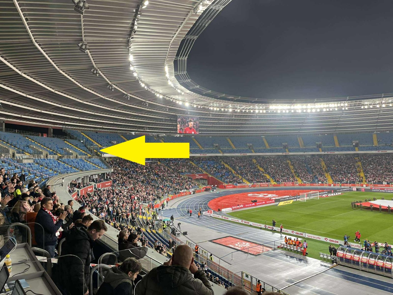 Dokładnie widać. Przykry widok na meczu Polaków