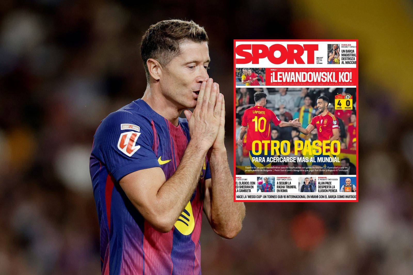 "KO". W Hiszpanii aż huczy o Lewandowskim. Trafił na okładki