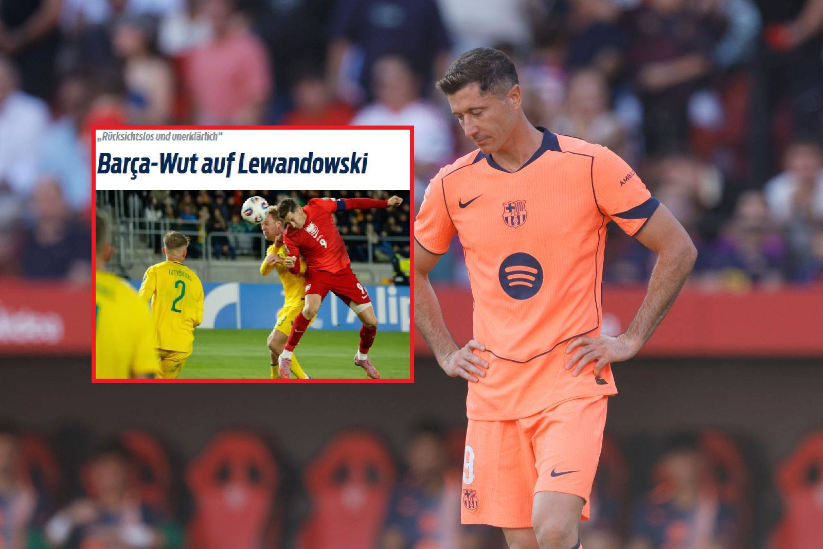 Niemcy rozpisują się o burzy w Barcelonie wokół Lewandowskiego. "Niewytłumaczalne"