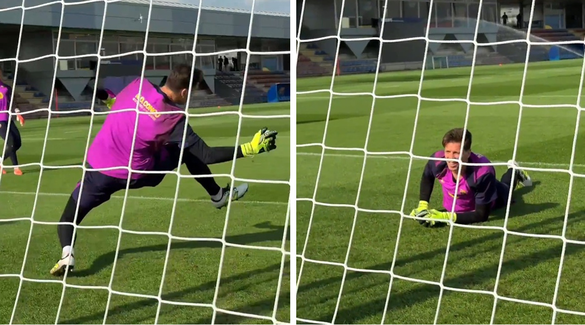 "Wielki". Barcelona pokazała, co Szczęsny robił na treningu