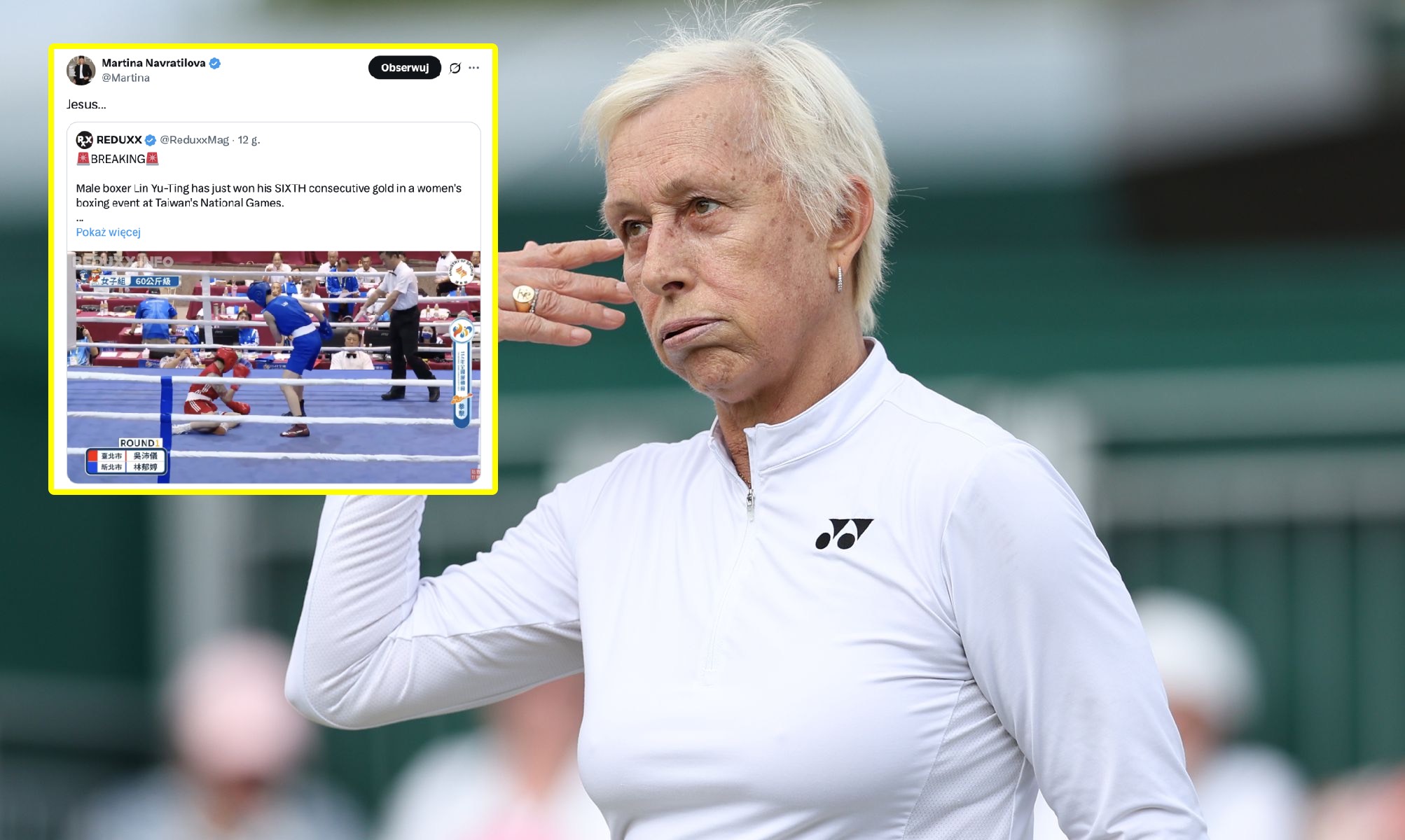 Wymowny komentarz. Navratilova nie kryje oburzenia ws. Lin Yu-Ting