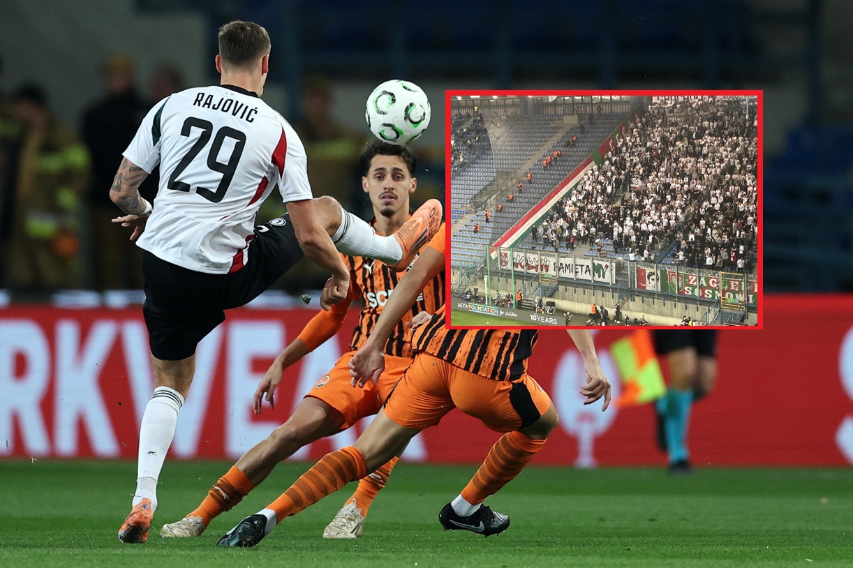 Legia grała z Ukraińcami. Kibice wywiesili taki baner