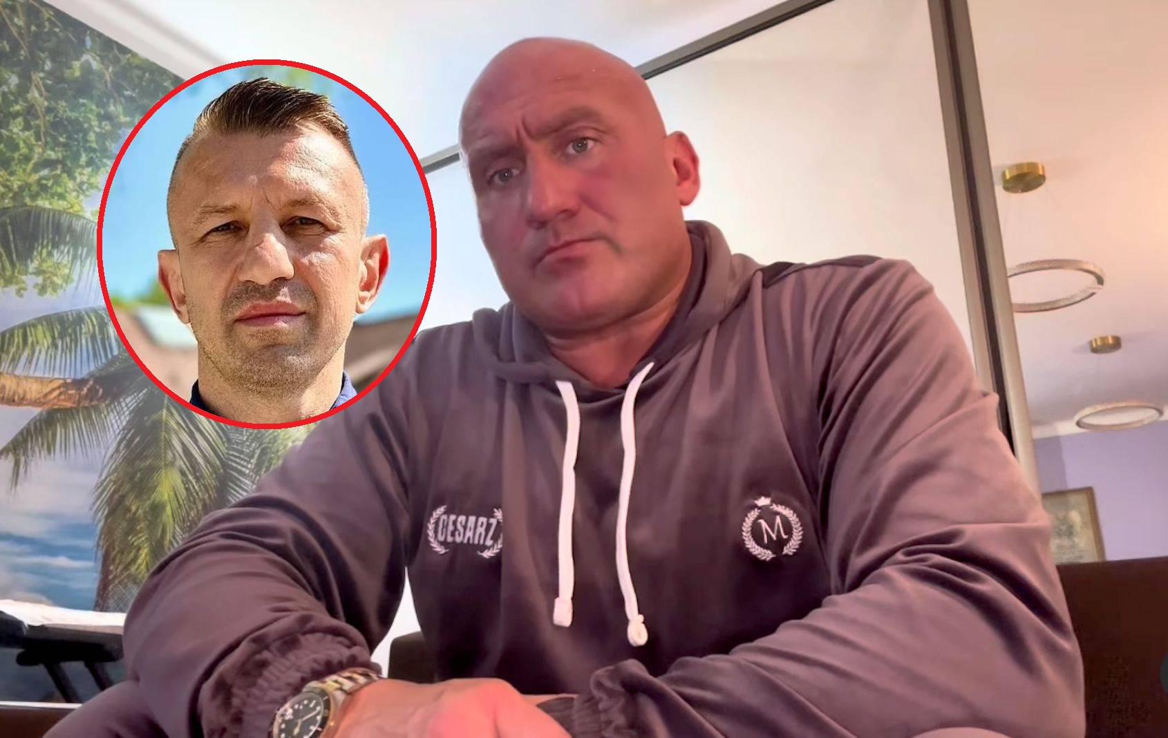 Najman zaczął przepraszać stewardesy LOT-u. W tle Adamek