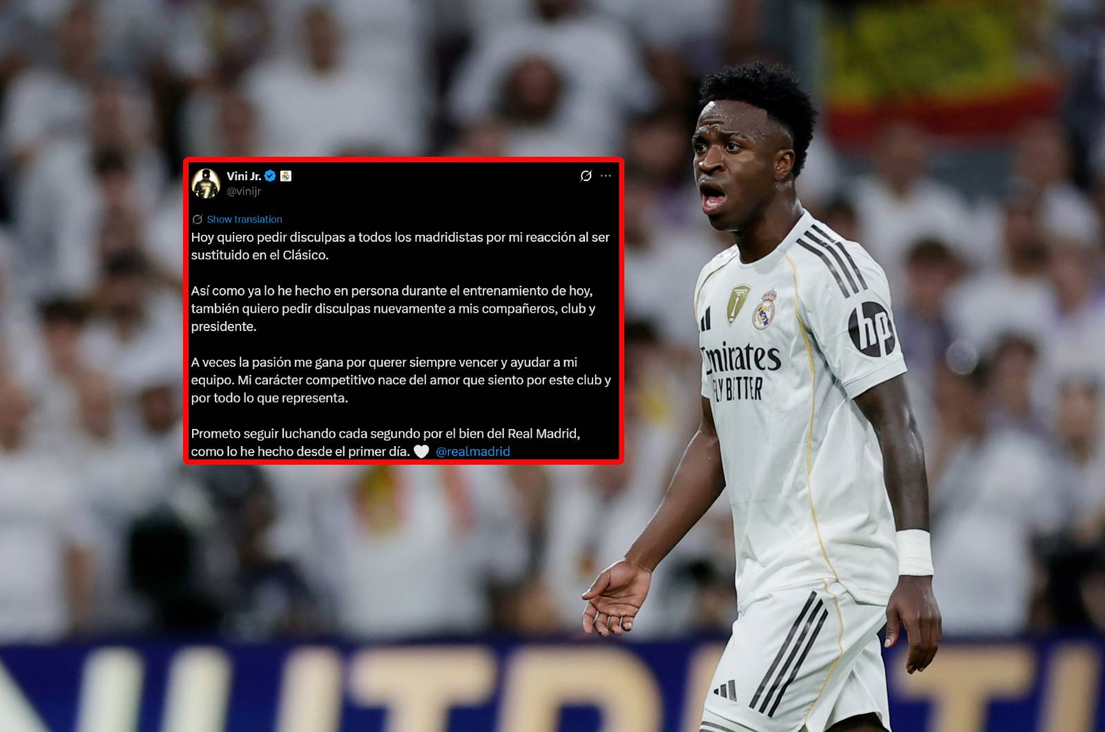 Vinicius Junior wydał oświadczenie. Zwrócił się do kibiców