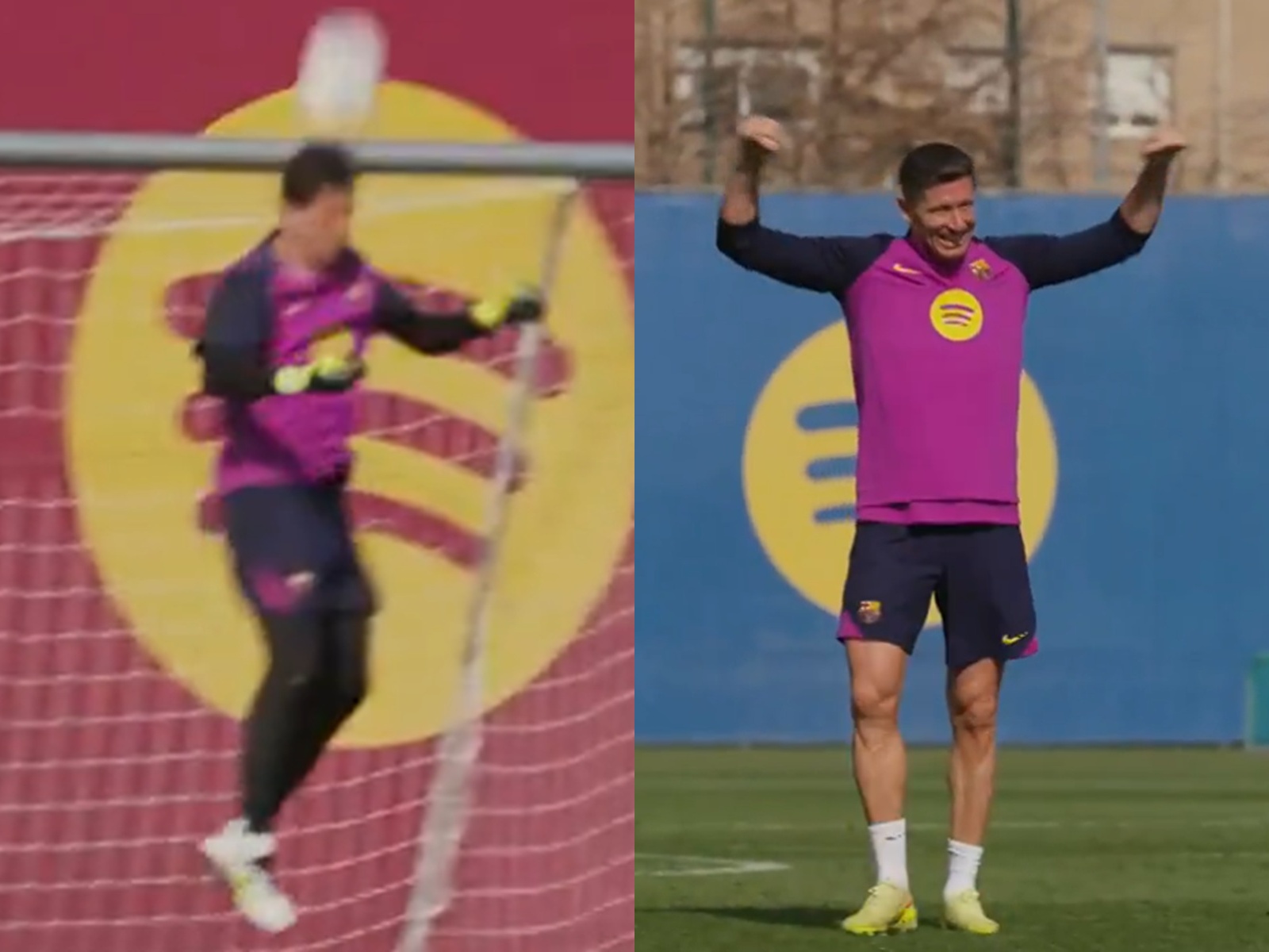 Po północy wstawili nagranie. Oto co Szczęsny i Lewandowski "wyprawiali" na treningu