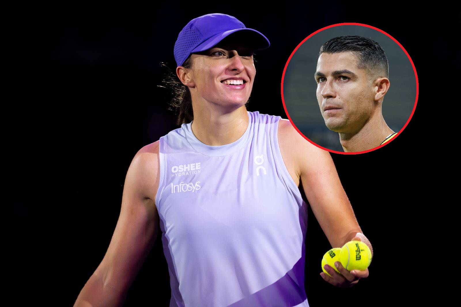 Iga Świątek w cieniu Cristiano Ronaldo. Gwiazdor skradł wieczór w Rijadzie