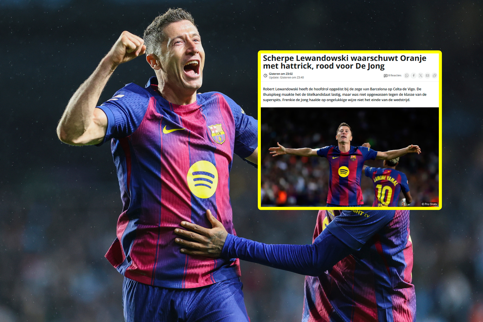 W Holandii zobaczyli popis Lewandowskiego. "Ostrzega"