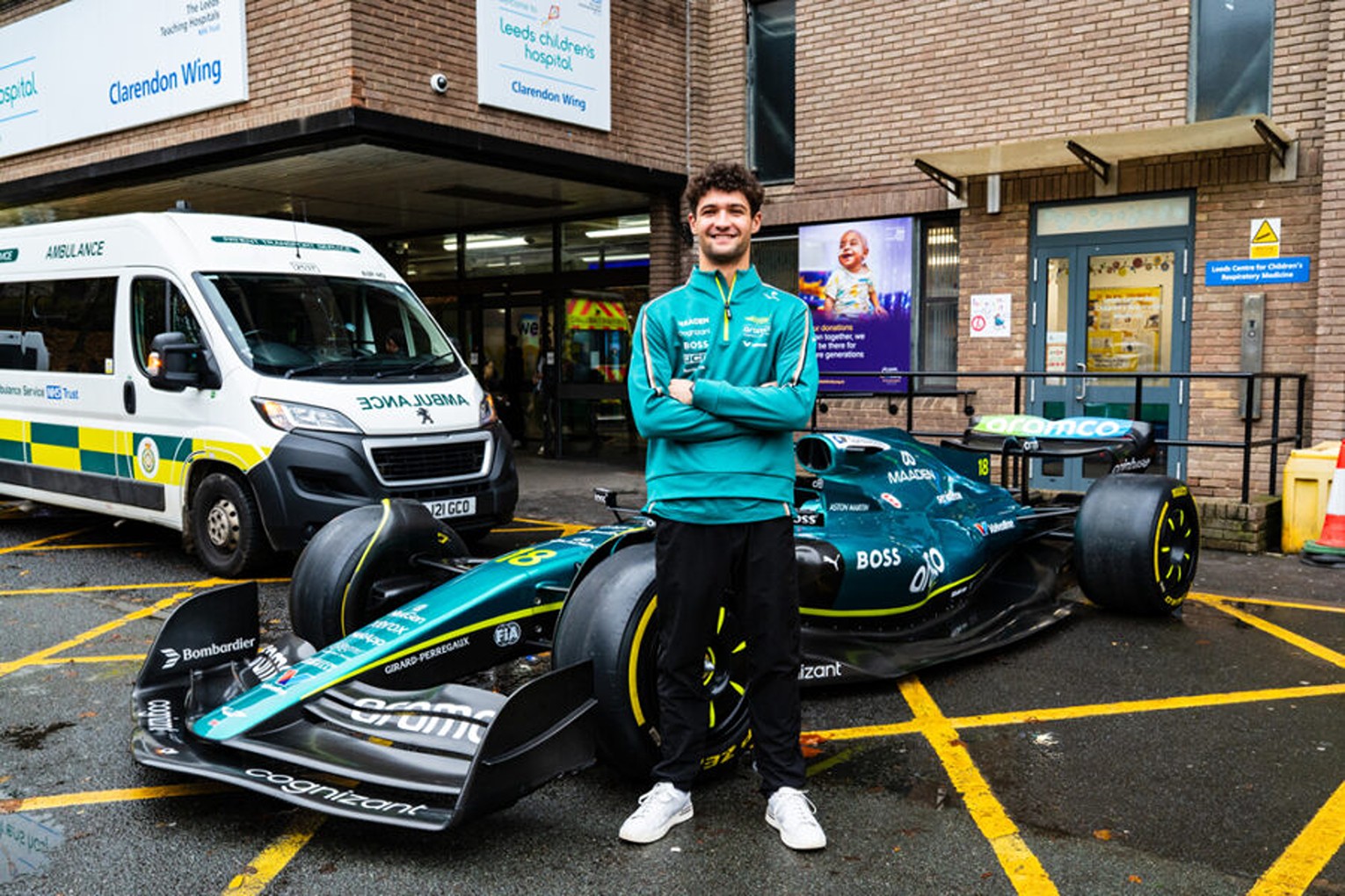 Zrobili pit-stop przed szpitalem. Nietypowa akcja zespołu F1