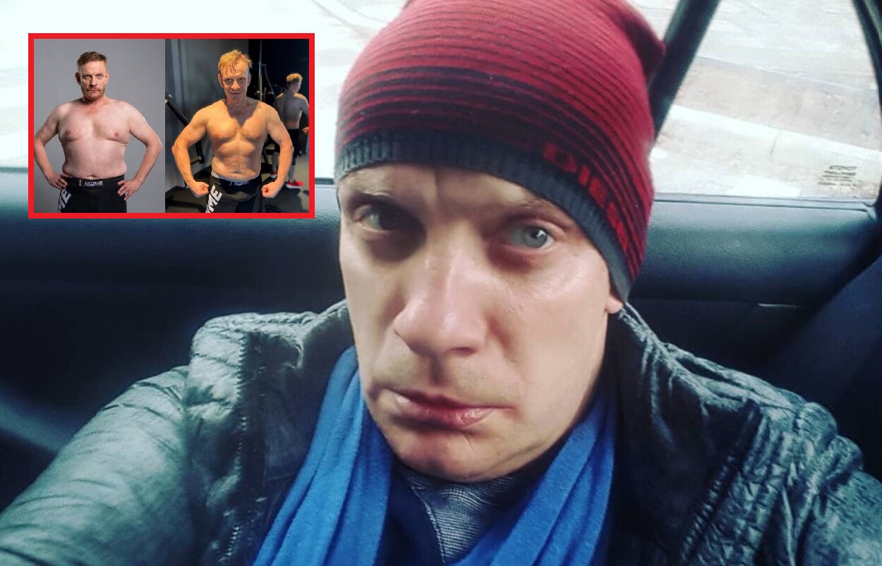 Potężna zmiana w niecały miesiąc. "Walduś z Kiepskich" pokazał się bez koszulki