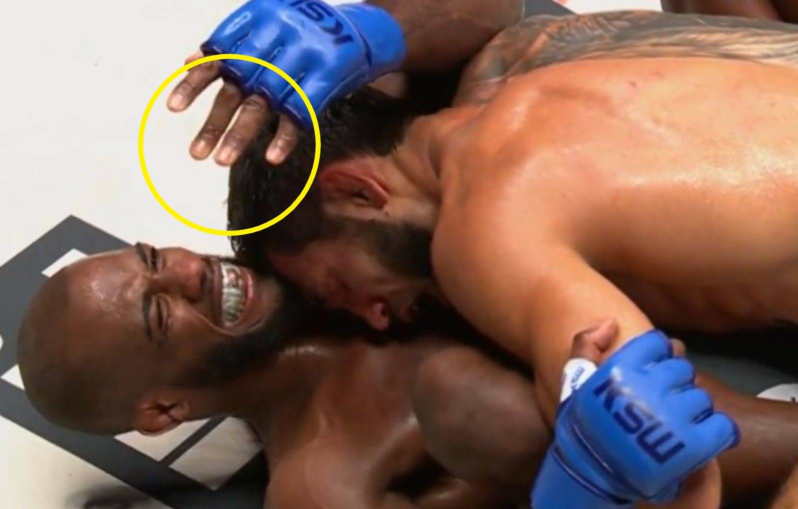 Kuriozalna scena na gali KSW. Zarzucił rywalowi, iż ten... go ugryzł