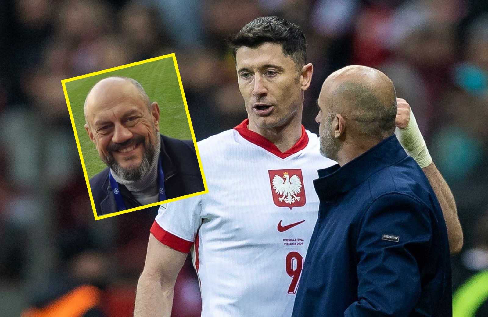 Laskowski znów skradł show. "Zaczepił" Probierza i Lewandowskiego