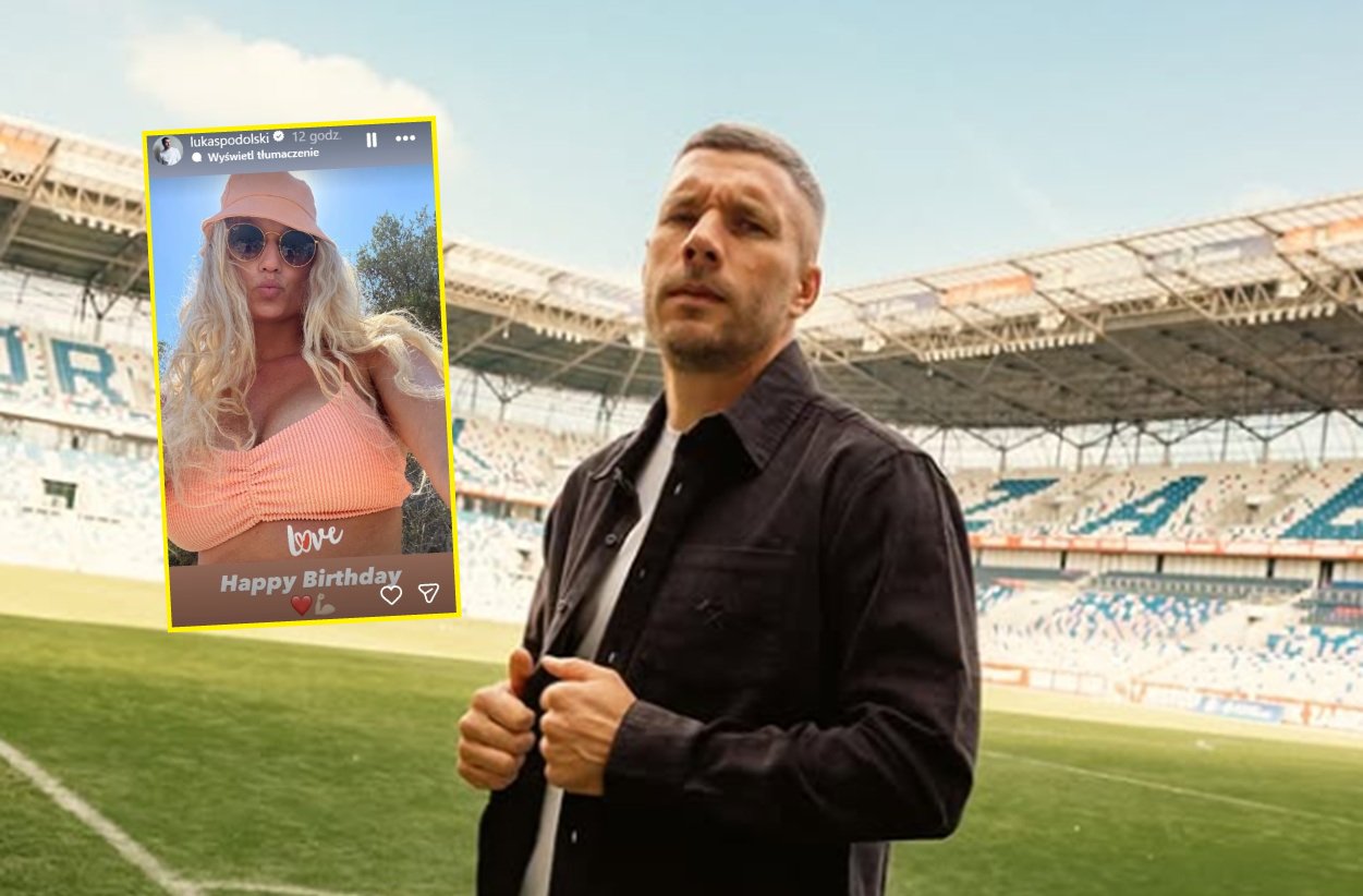 Krótko przed północą. Podolski wrzucił dwa zdjęcia swojej żony