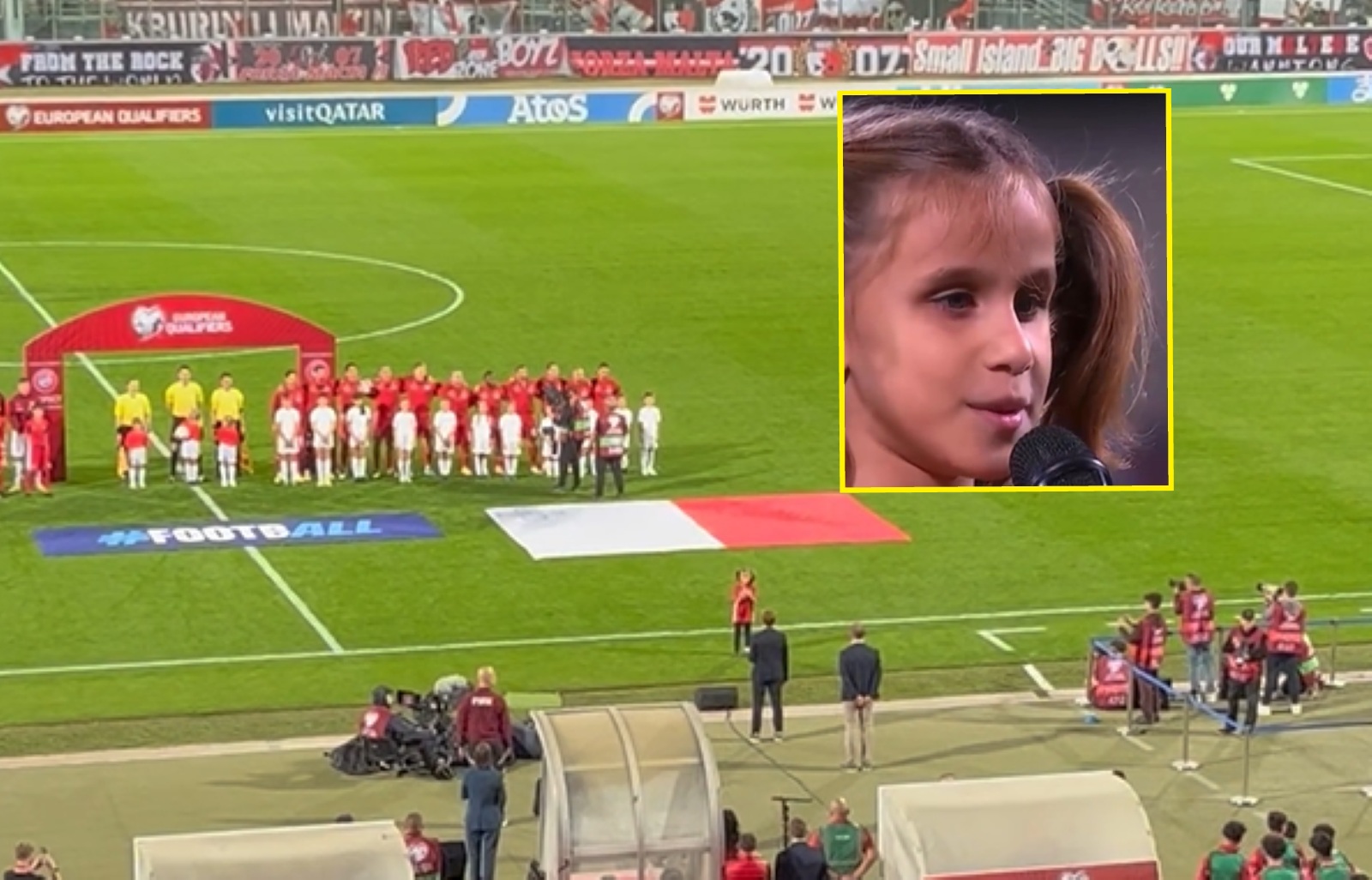 Niewidoma ośmiolatka skradła serca kibiców. To ona wykonała hymn Malty
